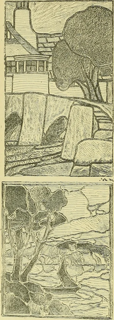 An illustration from L'arte nell'industria : lavori di legno e pastiglia, lavori di metallo, lavori di pietra, marmo, alabastro, ceramica, musaico, vetro, lavori di osso e avorio, lavori tessili, carte da parati e cuoi decorati, ricami, pizzi, cartelloni, stampe, ecc., 1907, leaf 525