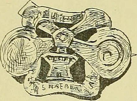 An illustration from L'arte nell'industria : lavori di legno e pastiglia, lavori di metallo, lavori di pietra, marmo, alabastro, ceramica, musaico, vetro, lavori di osso e avorio, lavori tessili, carte da parati e cuoi decorati, ricami, pizzi, cartelloni, stampe, ecc., 1907, leaf 531