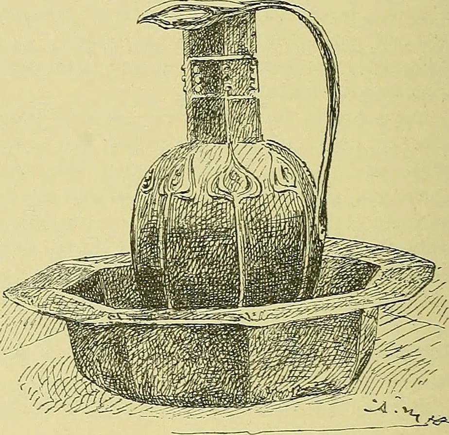 An illustration from L'arte nell'industria : lavori di legno e pastiglia, lavori di metallo, lavori di pietra, marmo, alabastro, ceramica, musaico, vetro, lavori di osso e avorio, lavori tessili, carte da parati e cuoi decorati, ricami, pizzi, cartelloni, stampe, ecc., 1907, leaf 531