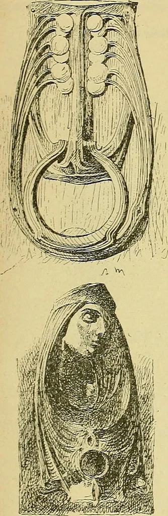 An illustration from L'arte nell'industria : lavori di legno e pastiglia, lavori di metallo, lavori di pietra, marmo, alabastro, ceramica, musaico, vetro, lavori di osso e avorio, lavori tessili, carte da parati e cuoi decorati, ricami, pizzi, cartelloni, stampe, ecc., 1907, leaf 542