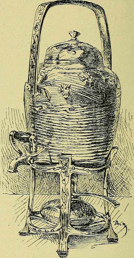 An illustration from L'arte nell'industria : lavori di legno e pastiglia, lavori di metallo, lavori di pietra, marmo, alabastro, ceramica, musaico, vetro, lavori di osso e avorio, lavori tessili, carte da parati e cuoi decorati, ricami, pizzi, cartelloni, stampe, ecc., 1907, leaf 543