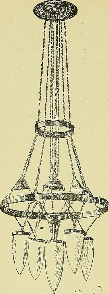 An illustration from L'arte nell'industria : lavori di legno e pastiglia, lavori di metallo, lavori di pietra, marmo, alabastro, ceramica, musaico, vetro, lavori di osso e avorio, lavori tessili, carte da parati e cuoi decorati, ricami, pizzi, cartelloni, stampe, ecc., 1907, leaf 553