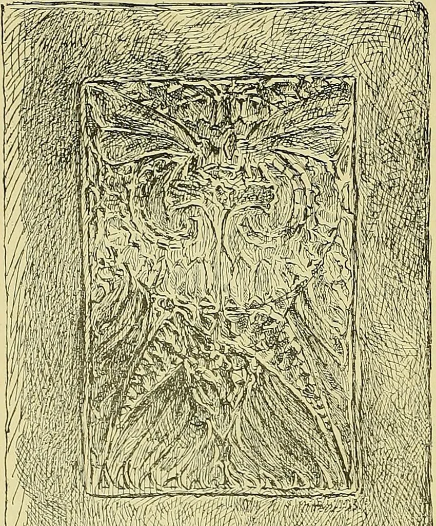 An illustration from L'arte nell'industria : lavori di legno e pastiglia, lavori di metallo, lavori di pietra, marmo, alabastro, ceramica, musaico, vetro, lavori di osso e avorio, lavori tessili, carte da parati e cuoi decorati, ricami, pizzi, cartelloni, stampe, ecc., 1907, leaf 563