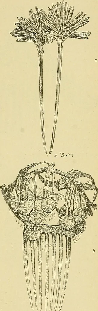 An illustration from L'arte nell'industria : lavori di legno e pastiglia, lavori di metallo, lavori di pietra, marmo, alabastro, ceramica, musaico, vetro, lavori di osso e avorio, lavori tessili, carte da parati e cuoi decorati, ricami, pizzi, cartelloni, stampe, ecc., 1907, leaf 572