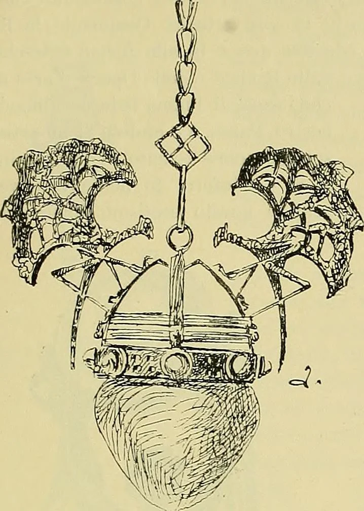 An illustration from L'arte nell'industria : lavori di legno e pastiglia, lavori di metallo, lavori di pietra, marmo, alabastro, ceramica, musaico, vetro, lavori di osso e avorio, lavori tessili, carte da parati e cuoi decorati, ricami, pizzi, cartelloni, stampe, ecc., 1907, leaf 612