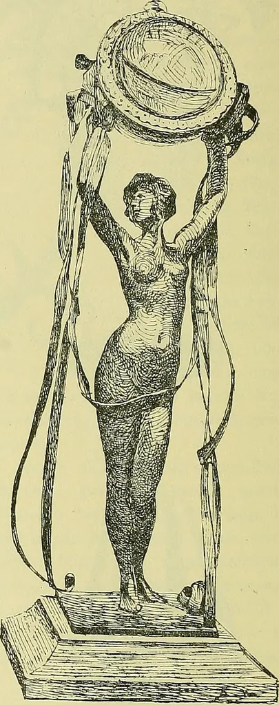 An illustration from L'arte nell'industria : lavori di legno e pastiglia, lavori di metallo, lavori di pietra, marmo, alabastro, ceramica, musaico, vetro, lavori di osso e avorio, lavori tessili, carte da parati e cuoi decorati, ricami, pizzi, cartelloni, stampe, ecc., 1907, leaf 613