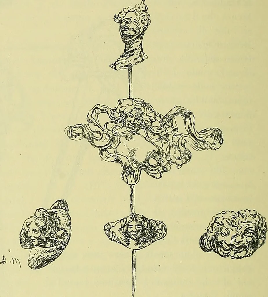 An illustration from L'arte nell'industria : lavori di legno e pastiglia, lavori di metallo, lavori di pietra, marmo, alabastro, ceramica, musaico, vetro, lavori di osso e avorio, lavori tessili, carte da parati e cuoi decorati, ricami, pizzi, cartelloni, stampe, ecc., 1907, leaf 619