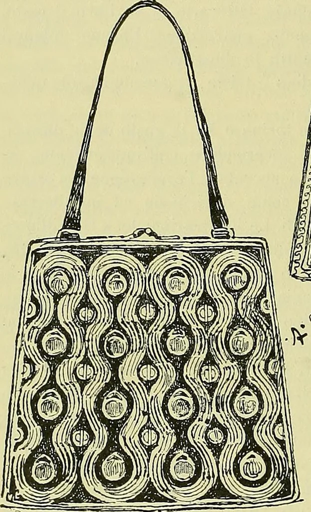 An illustration from L'arte nell'industria : lavori di legno e pastiglia, lavori di metallo, lavori di pietra, marmo, alabastro, ceramica, musaico, vetro, lavori di osso e avorio, lavori tessili, carte da parati e cuoi decorati, ricami, pizzi, cartelloni, stampe, ecc., 1907, leaf 631
