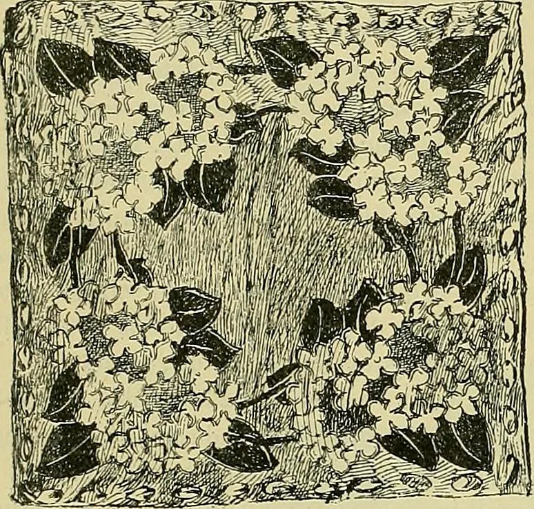 An illustration from L'arte nell'industria : lavori di legno e pastiglia, lavori di metallo, lavori di pietra, marmo, alabastro, ceramica, musaico, vetro, lavori di osso e avorio, lavori tessili, carte da parati e cuoi decorati, ricami, pizzi, cartelloni, stampe, ecc., 1907, leaf 632