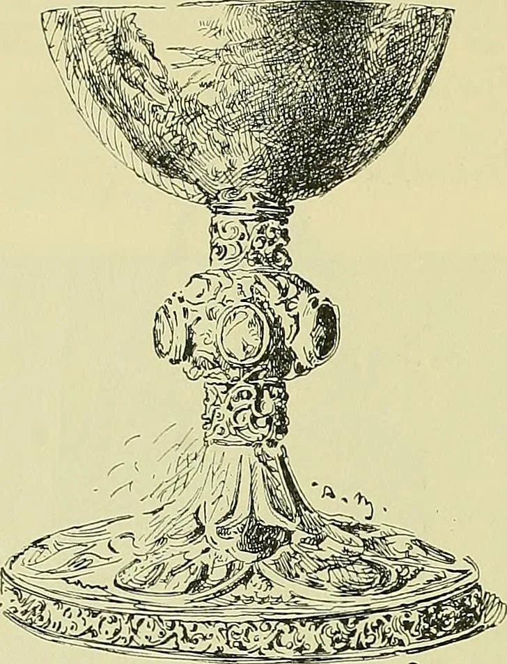 An illustration from L'arte nell'industria : lavori di legno e pastiglia, lavori di metallo, lavori di pietra, marmo, alabastro, ceramica, musaico, vetro, lavori di osso e avorio, lavori tessili, carte da parati e cuoi decorati, ricami, pizzi, cartelloni, stampe, ecc., 1907, leaf 639