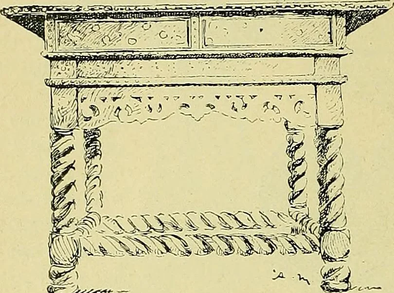 An illustration from L'arte nell'industria : lavori di legno e pastiglia, lavori di metallo, lavori di pietra, marmo, alabastro, ceramica, musaico, vetro, lavori di osso e avorio, lavori tessili, carte da parati e cuoi decorati, ricami, pizzi, cartelloni, stampe, ecc., 1907, leaf 85