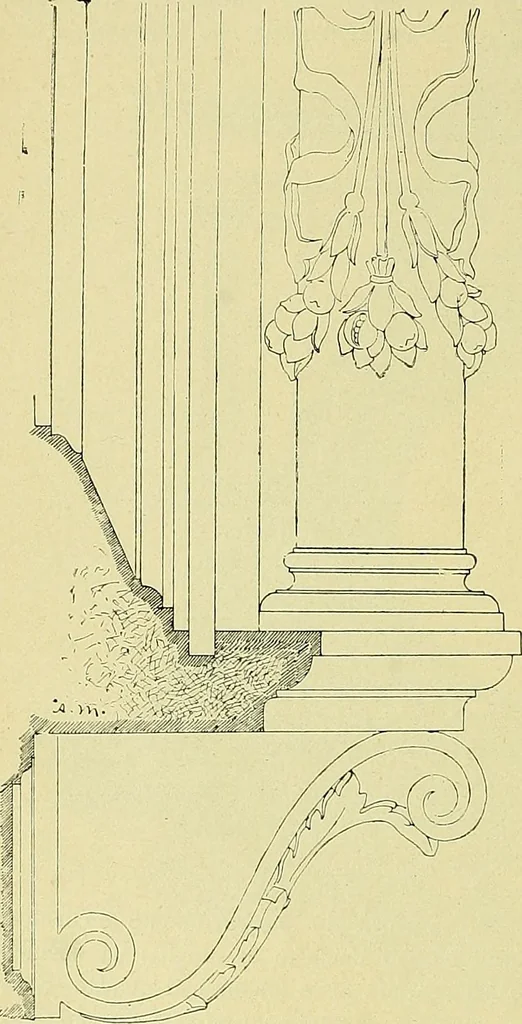 An illustration from L'arte nell'industria : lavori di legno e pastiglia, lavori di metallo, lavori di pietra, marmo, alabastro, ceramica, musaico, vetro, lavori di osso e avorio, lavori tessili, carte da parati e cuoi decorati, ricami, pizzi, cartelloni, stampe, ecc., 1907, leaf 95