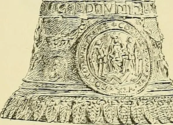 An illustration from L'arte nell'industria : lavori di legno e pastiglia, lavori di metallo, lavori di pietra, marmo, alabastro, ceramica, musaico, vetro, lavori di osso e avorio, lavori tessili, carte da parati e cuoi decorati, ricami, pizzi, cartelloni, stampe, ecc., 1907, leaf 108