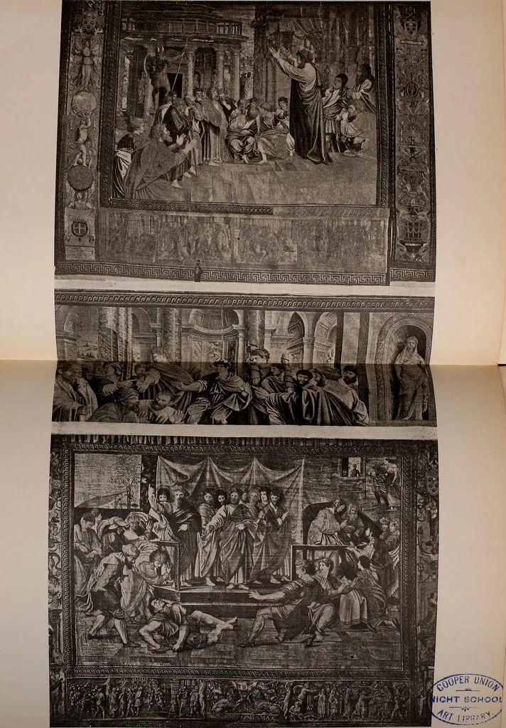 An illustration from L'arte nell'industria : lavori di legno e pastiglia, lavori di metallo, lavori di pietra, marmo, alabastro, ceramica, musaico, vetro, lavori di osso e avorio, lavori tessili, carte da parati e cuoi decorati, ricami, pizzi, cartelloni, stampe, ecc., 1907, leaf 188