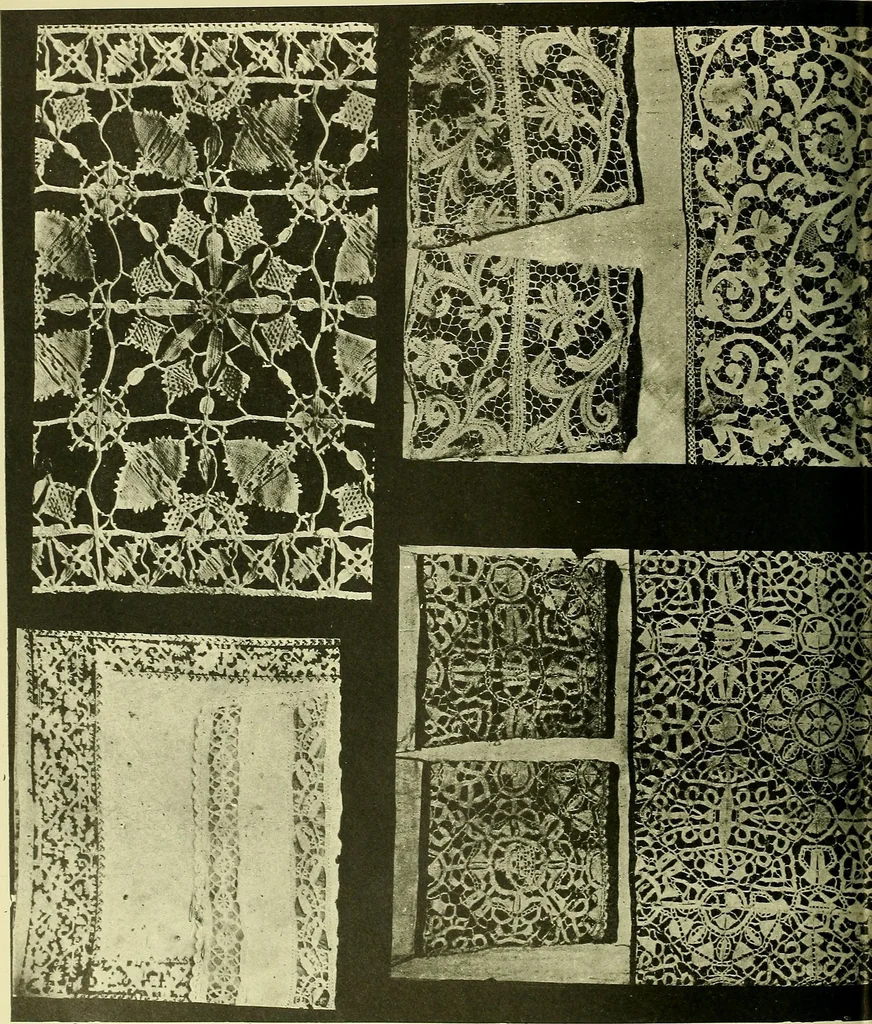 An illustration from L'arte nell'industria : lavori di legno e pastiglia, lavori di metallo, lavori di pietra, marmo, alabastro, ceramica, musaico, vetro, lavori di osso e avorio, lavori tessili, carte da parati e cuoi decorati, ricami, pizzi, cartelloni, stampe, ecc., 1907, leaf 211