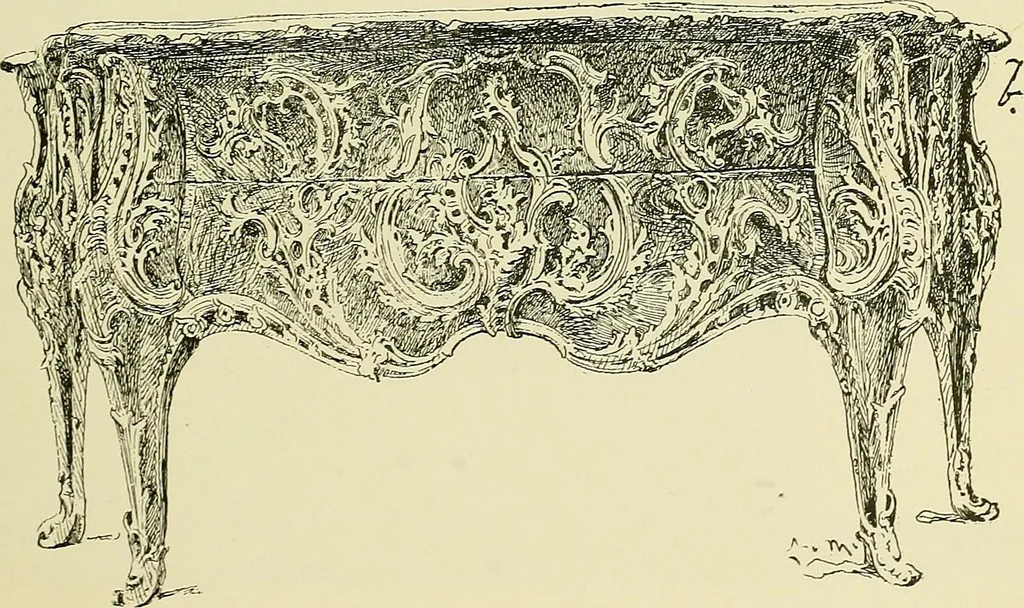 An illustration from L'arte nell'industria : lavori di legno e pastiglia, lavori di metallo, lavori di pietra, marmo, alabastro, ceramica, musaico, vetro, lavori di osso e avorio, lavori tessili, carte da parati e cuoi decorati, ricami, pizzi, cartelloni, stampe, ecc., 1907, leaf 242