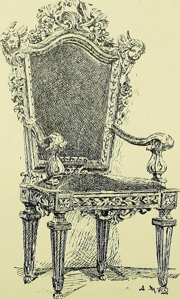 An illustration from L'arte nell'industria : lavori di legno e pastiglia, lavori di metallo, lavori di pietra, marmo, alabastro, ceramica, musaico, vetro, lavori di osso e avorio, lavori tessili, carte da parati e cuoi decorati, ricami, pizzi, cartelloni, stampe, ecc., 1907, leaf 251