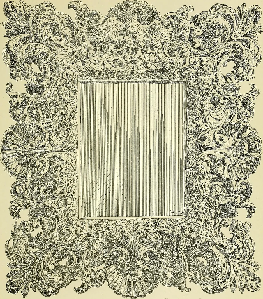 An illustration from L'arte nell'industria : lavori di legno e pastiglia, lavori di metallo, lavori di pietra, marmo, alabastro, ceramica, musaico, vetro, lavori di osso e avorio, lavori tessili, carte da parati e cuoi decorati, ricami, pizzi, cartelloni, stampe, ecc., 1907, leaf 260