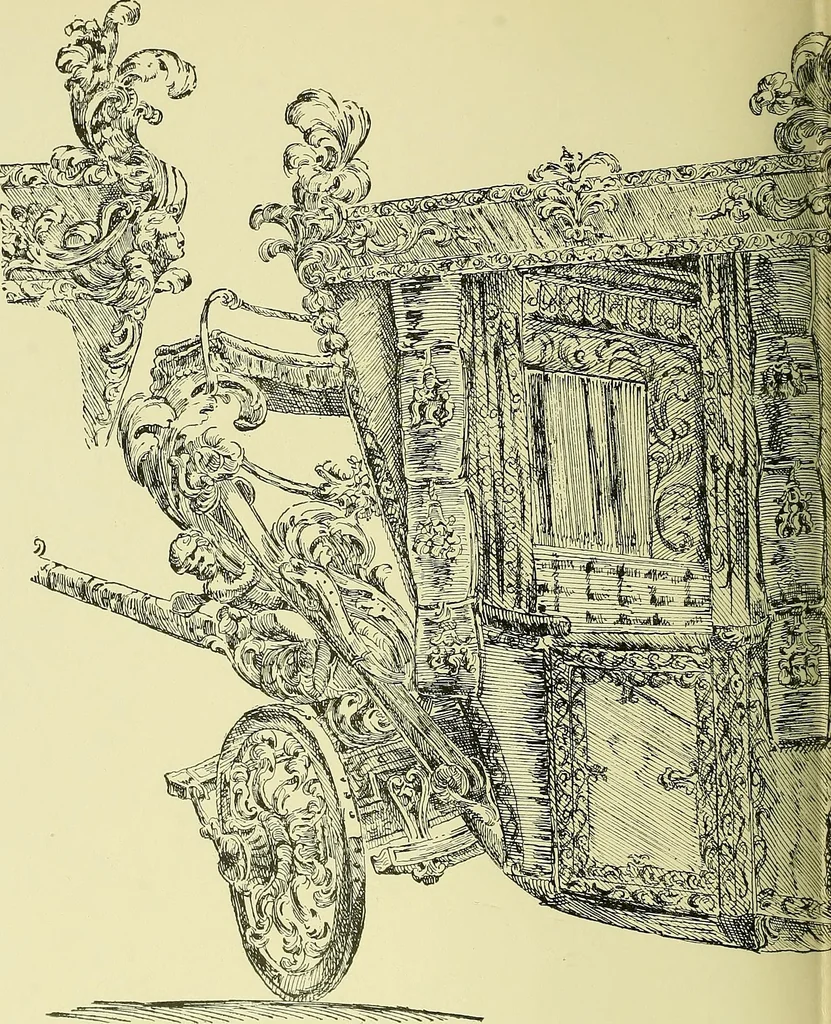 An illustration from L'arte nell'industria : lavori di legno e pastiglia, lavori di metallo, lavori di pietra, marmo, alabastro, ceramica, musaico, vetro, lavori di osso e avorio, lavori tessili, carte da parati e cuoi decorati, ricami, pizzi, cartelloni, stampe, ecc., 1907, leaf 265