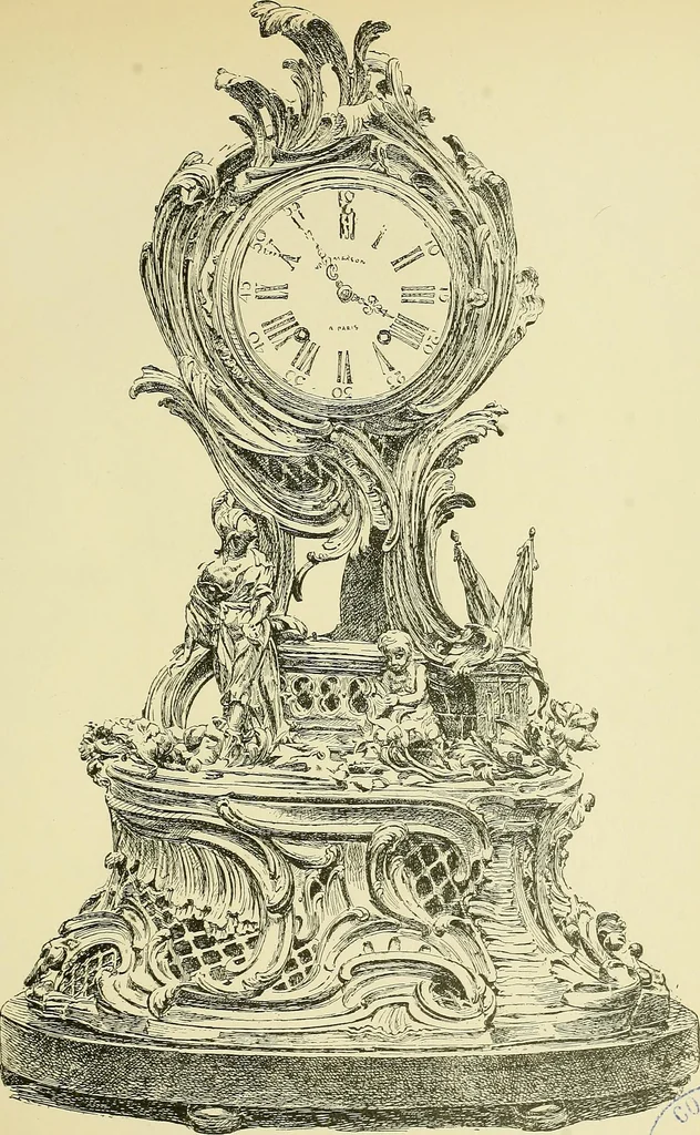 An illustration from L'arte nell'industria : lavori di legno e pastiglia, lavori di metallo, lavori di pietra, marmo, alabastro, ceramica, musaico, vetro, lavori di osso e avorio, lavori tessili, carte da parati e cuoi decorati, ricami, pizzi, cartelloni, stampe, ecc., 1907, leaf 290
