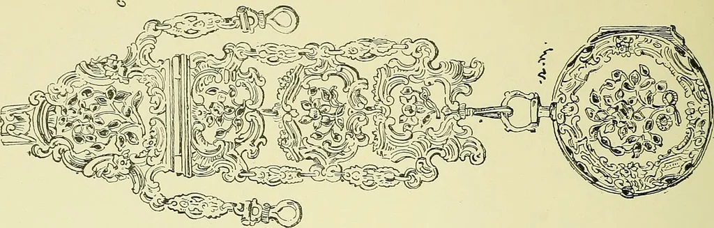 An illustration from L'arte nell'industria : lavori di legno e pastiglia, lavori di metallo, lavori di pietra, marmo, alabastro, ceramica, musaico, vetro, lavori di osso e avorio, lavori tessili, carte da parati e cuoi decorati, ricami, pizzi, cartelloni, stampe, ecc., 1907, leaf 293