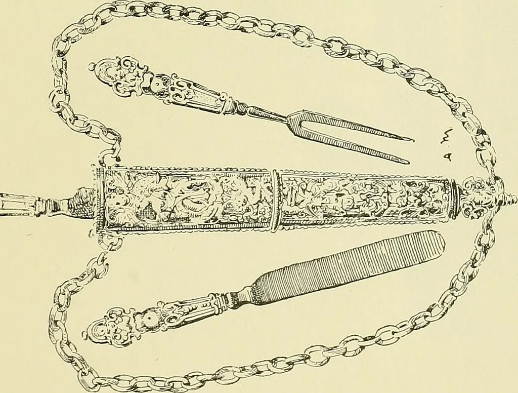 An illustration from L'arte nell'industria : lavori di legno e pastiglia, lavori di metallo, lavori di pietra, marmo, alabastro, ceramica, musaico, vetro, lavori di osso e avorio, lavori tessili, carte da parati e cuoi decorati, ricami, pizzi, cartelloni, stampe, ecc., 1907, leaf 294