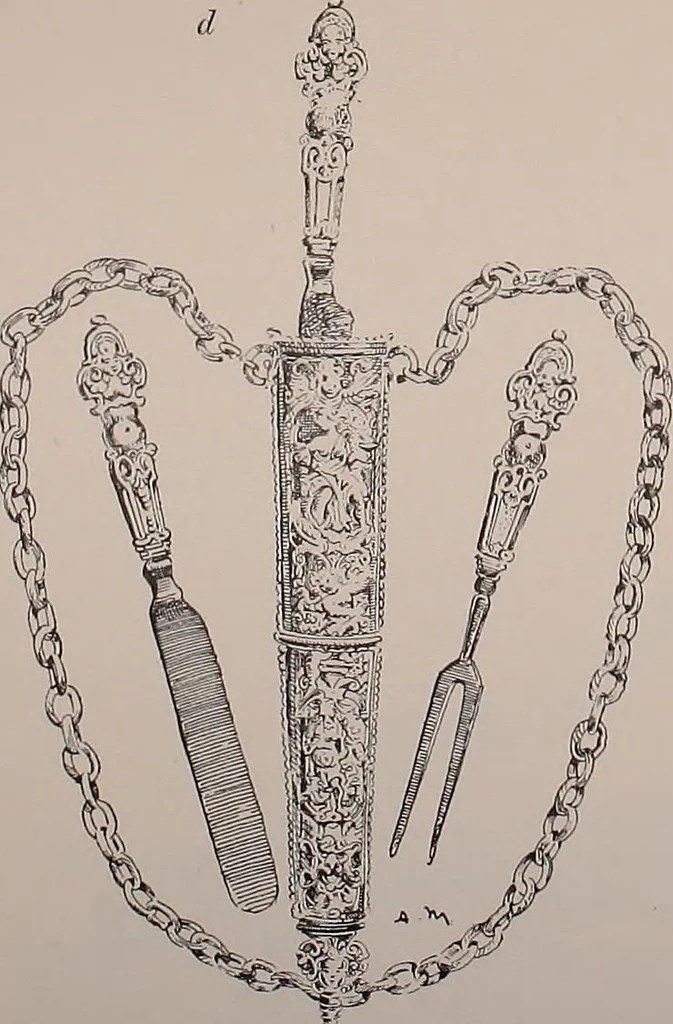 An illustration from L'arte nell'industria : lavori di legno e pastiglia, lavori di metallo, lavori di pietra, marmo, alabastro, ceramica, musaico, vetro, lavori di osso e avorio, lavori tessili, carte da parati e cuoi decorati, ricami, pizzi, cartelloni, stampe, ecc., 1907, leaf 296