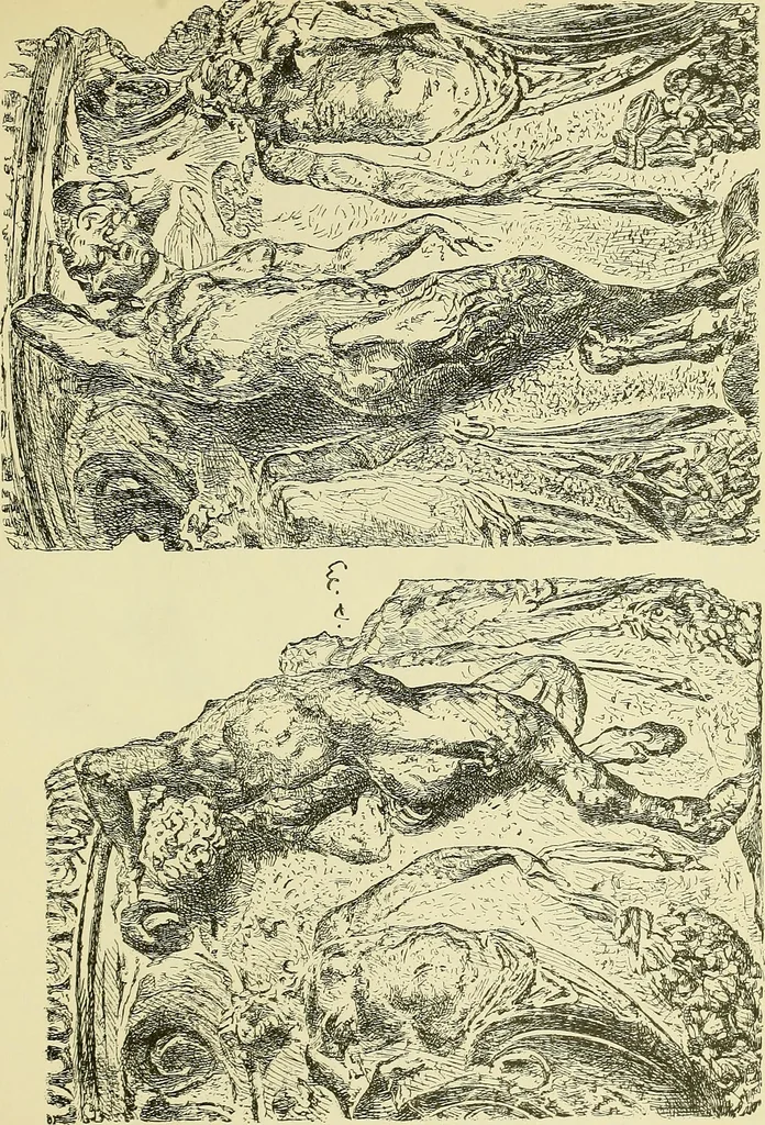 An illustration from L'arte nell'industria : lavori di legno e pastiglia, lavori di metallo, lavori di pietra, marmo, alabastro, ceramica, musaico, vetro, lavori di osso e avorio, lavori tessili, carte da parati e cuoi decorati, ricami, pizzi, cartelloni, stampe, ecc., 1907, leaf 310