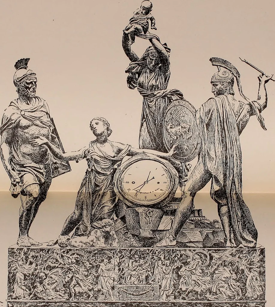 An illustration from L'arte nell'industria : lavori di legno e pastiglia, lavori di metallo, lavori di pietra, marmo, alabastro, ceramica, musaico, vetro, lavori di osso e avorio, lavori tessili, carte da parati e cuoi decorati, ricami, pizzi, cartelloni, stampe, ecc., 1907, leaf 360