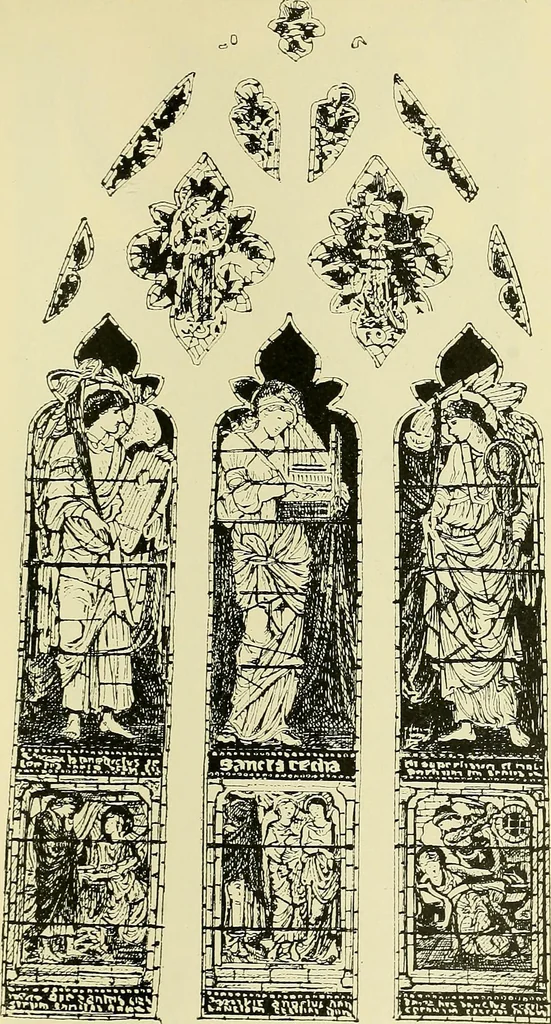 An illustration from L'arte nell'industria : lavori di legno e pastiglia, lavori di metallo, lavori di pietra, marmo, alabastro, ceramica, musaico, vetro, lavori di osso e avorio, lavori tessili, carte da parati e cuoi decorati, ricami, pizzi, cartelloni, stampe, ecc., 1907, leaf 376