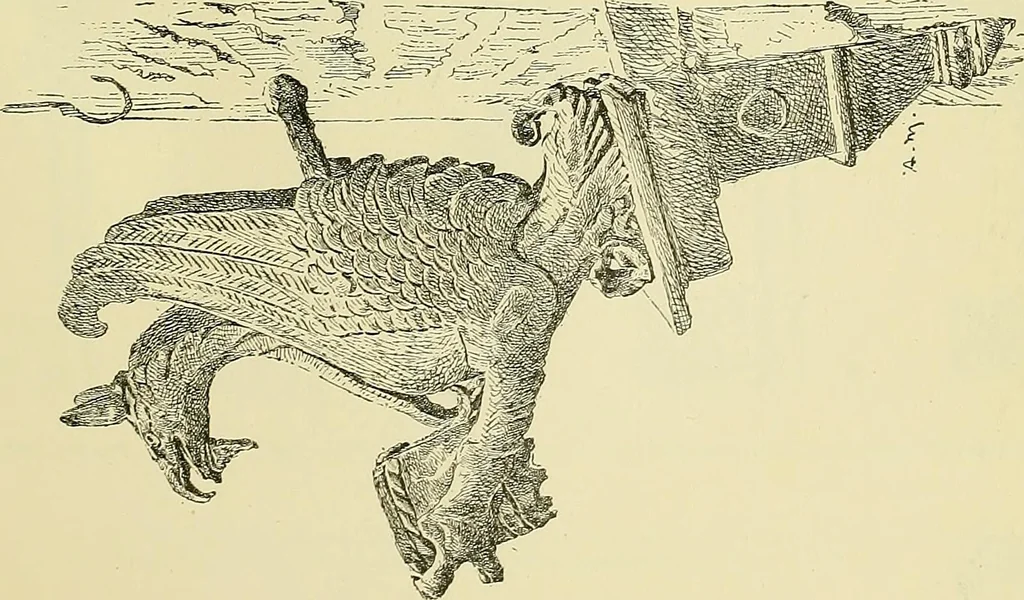 An illustration from L'arte nell'industria : lavori di legno e pastiglia, lavori di metallo, lavori di pietra, marmo, alabastro, ceramica, musaico, vetro, lavori di osso e avorio, lavori tessili, carte da parati e cuoi decorati, ricami, pizzi, cartelloni, stampe, ecc., 1907, leaf 76