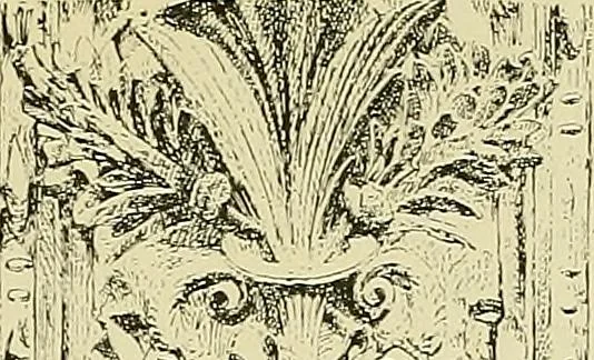 An illustration from L'arte nell'industria : lavori di legno e pastiglia, lavori di metallo, lavori di pietra, marmo, alabastro, ceramica, musaico, vetro, lavori di osso e avorio, lavori tessili, carte da parati e cuoi decorati, ricami, pizzi, cartelloni, stampe, ecc., 1907, leaf 92