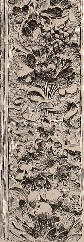 An illustration from L'arte nell'industria : lavori di legno e pastiglia, lavori di metallo, lavori di pietra, marmo, alabastro, ceramica, musaico, vetro, lavori di osso e avorio, lavori tessili, carte da parati e cuoi decorati, ricami, pizzi, cartelloni, stampe, ecc., 1907, leaf 94