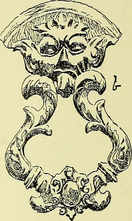 An illustration from L'arte nell'industria : lavori di legno e pastiglia, lavori di metallo, lavori di pietra, marmo, alabastro, ceramica, musaico, vetro, lavori di osso e avorio, lavori tessili, carte da parati e cuoi decorati, ricami, pizzi, cartelloni, stampe, ecc., 1907, leaf 99
