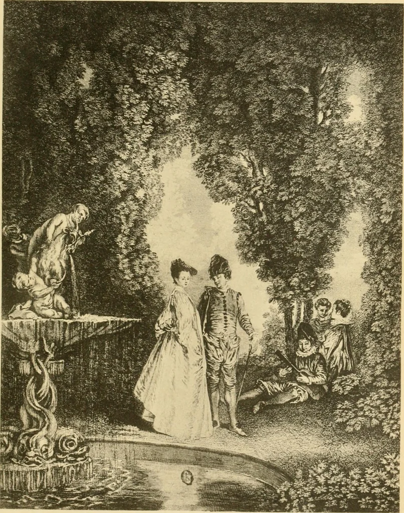 An illustration from L'Art et les moeurs en France, 1909, leaf 106