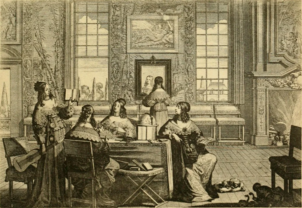 An illustration from L'Art et les moeurs en France, 1909, leaf 86