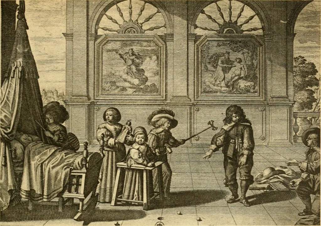 An illustration from L'Art et les moeurs en France, 1909, leaf 86