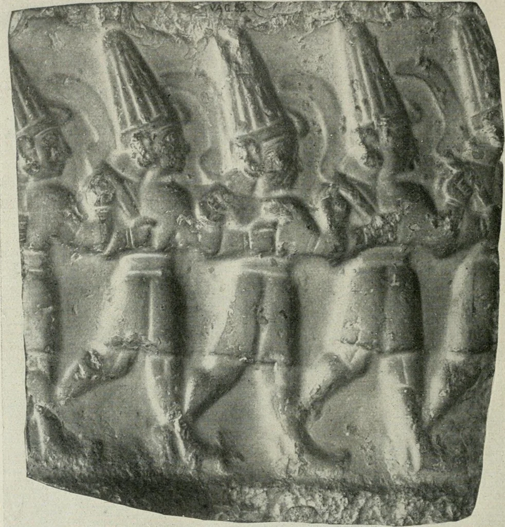 An illustration from L'art Hittite, 1922, leaf 55