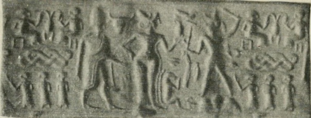 An illustration from L'art Hittite, 1922, leaf 71