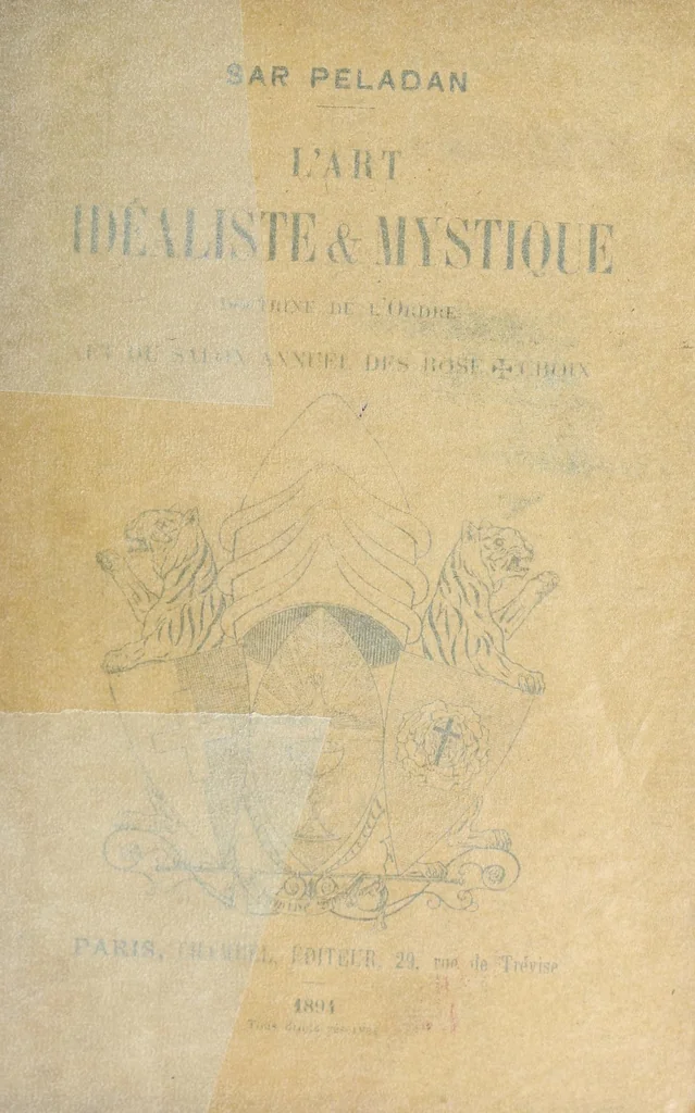 An illustration from L'art idéaliste & mystique; doctrine de l'Ordre et du salon annuel des Rose Croix, 1894, leaf 1