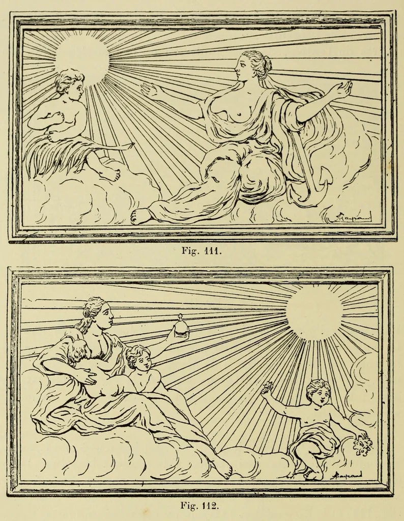 An illustration from L'art profane à l'église; ses licences symboliques, satiriques et fantaisistes. Contribution à létude archéologique et artistique des édifices religieux, 1908, leaf 126