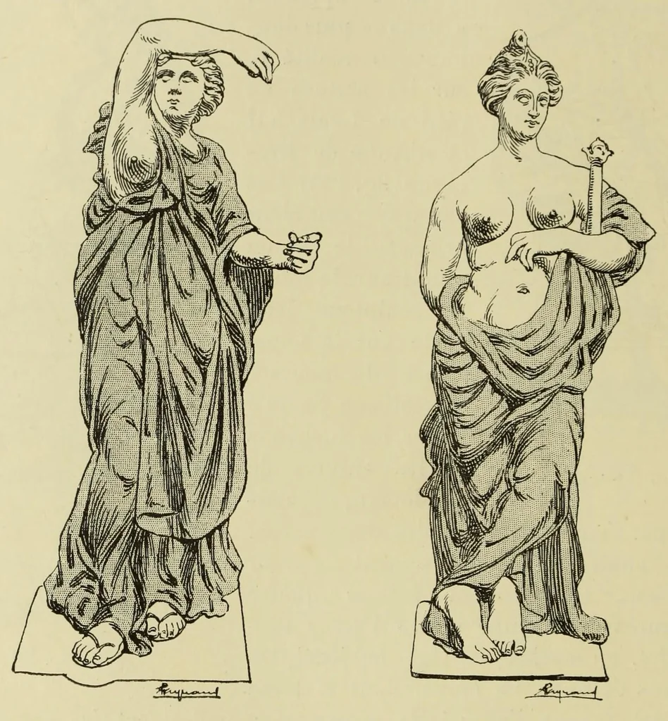 An illustration from L'art profane à l'église; ses licences symboliques, satiriques et fantaisistes. Contribution à létude archéologique et artistique des édifices religieux, 1908, leaf 148