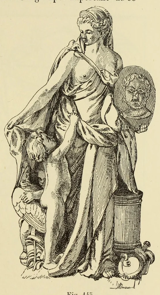 An illustration from L'art profane à l'église; ses licences symboliques, satiriques et fantaisistes. Contribution à létude archéologique et artistique des édifices religieux, 1908, leaf 155