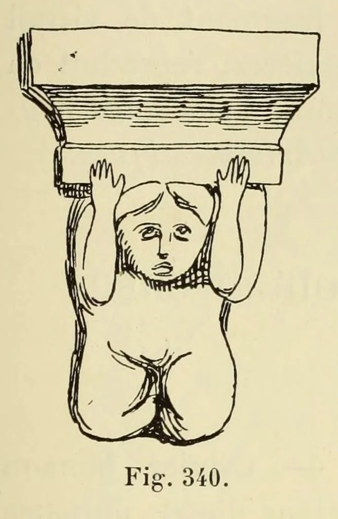 An illustration from L'art profane à l'église; ses licences symboliques, satiriques et fantaisistes. Contribution à létude archéologique et artistique des édifices religieux, 1908, leaf 289