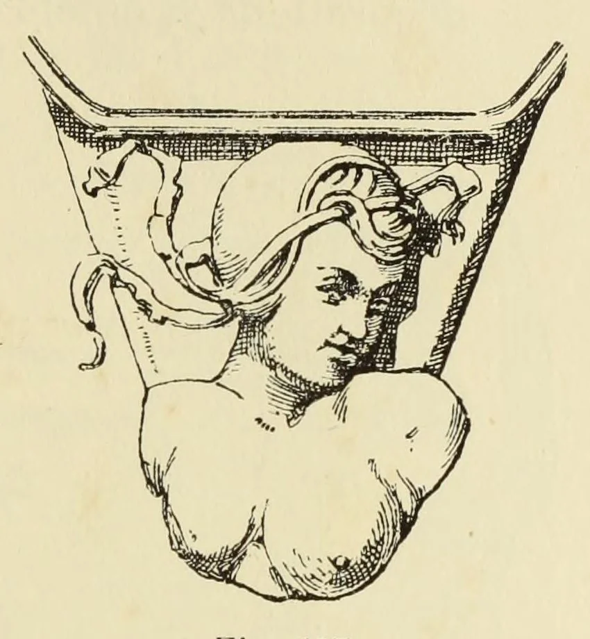 An illustration from L'art profane à l'église; ses licences symboliques, satiriques et fantaisistes. Contribution à létude archéologique et artistique des édifices religieux, 1908, leaf 371