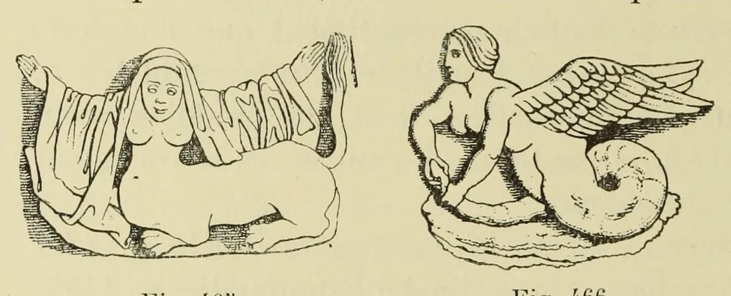 An illustration from L'art profane à l'église; ses licences symboliques, satiriques et fantaisistes. Contribution à létude archéologique et artistique des édifices religieux, 1908, leaf 392