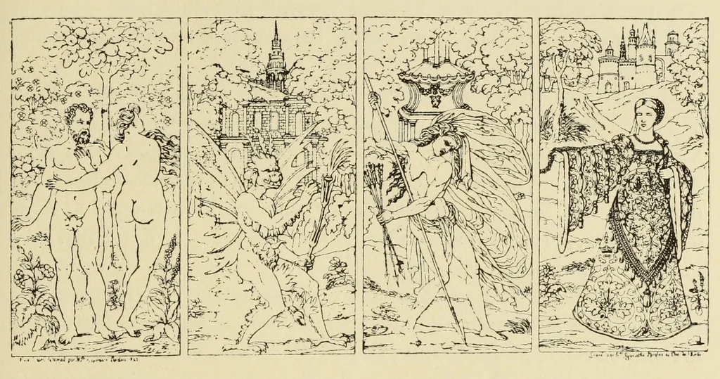 An illustration from L'art profane à l'église; ses licences symboliques, satiriques et fantaisistes. Contribution à létude archéologique et artistique des édifices religieux, 1908, leaf 403