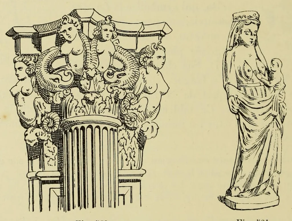 An illustration from L'art profane à l'église; ses licences symboliques, satiriques et fantaisistes. Contribution à létude archéologique et artistique des édifices religieux, 1908, leaf 472