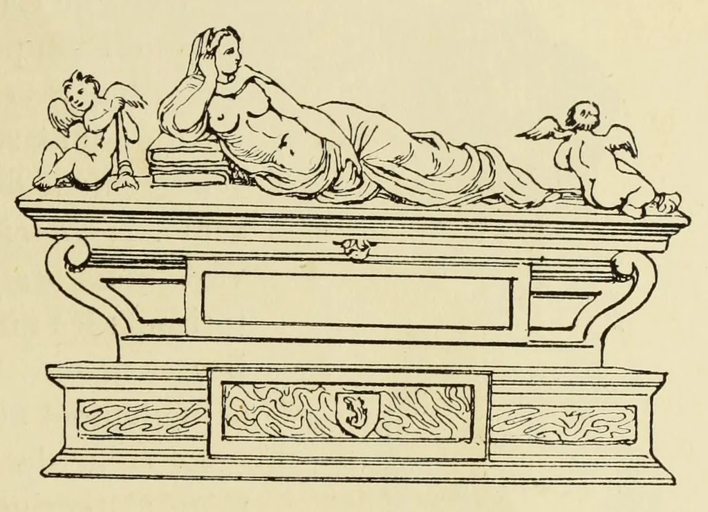 An illustration from L'art profane à l'église; ses licences symboliques, satiriques et fantaisistes. Contribution à létude archéologique et artistique des édifices religieux, 1908, leaf 63