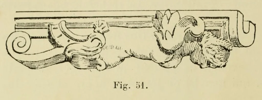 An illustration from L'art profane à l'église; ses licences symboliques, satiriques et fantaisistes. Contribution à létude archéologique et artistique des édifices religieux, 1908, leaf 74